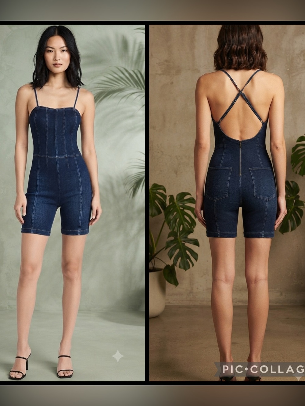 Free People   We The Free  Top Notch Denim One Piece Romper
